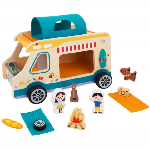 TOOKY TOY Drewniany Kamper Postacie Kemping TOOKY TOY Drewniany Kamper Postacie Kemping