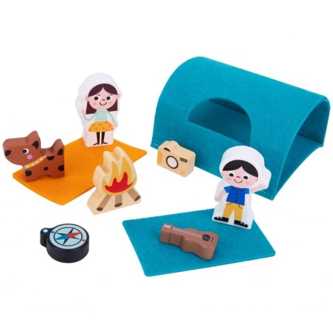 TOOKY TOY Drewniany Kamper Postacie Kemping TOOKY TOY Drewniany Kamper Postacie Kemping