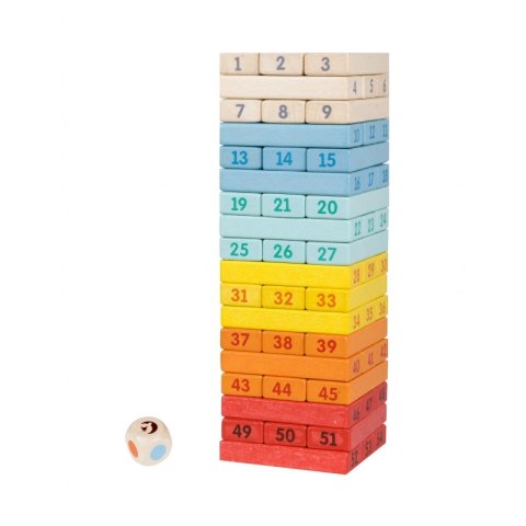 CLASSIC WORLD Drewniana Gra Zręcznościowa Wieża Kostki Domino Zestaw Deluxe CLASSIC WORLD Drewniana Gra Zręcznościowa Wieża Kostki Domino Zestaw Deluxe