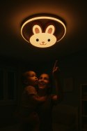 Lampa LED sufitowa plafon do pokoju dziecięcego ściemniana LUMELA + pilot króliczek