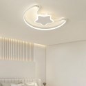 Lampa LED sufitowa plafon do pokoju dziecięcego ściemniana LUMELA + pilot księżyc biała