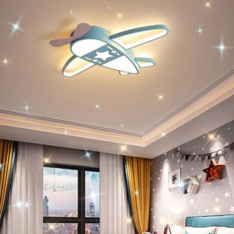 Lampa LED sufitowa plafon do pokoju dziecięcego ściemniana LUMELA + pilot samolot Lampa LED sufitowa plafon do pokoju dziecięcego ściemniana LUMELA + pilot samolot