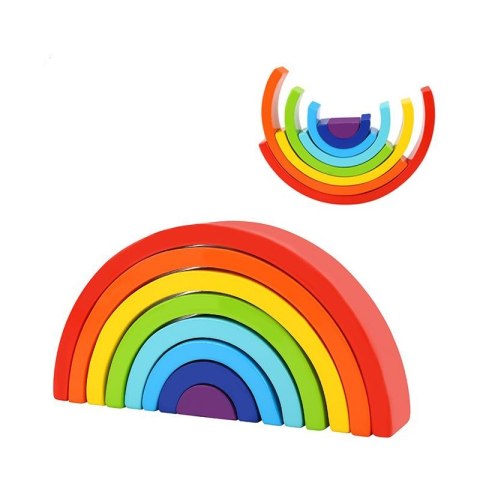 TOOKY TOY Drewniana Tęcza Układanka Klocki Kreatywne Montessori Certyfikat FSC TOOKY TOY Drewniana Tęcza Układanka Klocki Kreatywne Montessori Certyfikat FSC