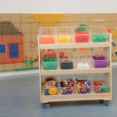 MASTERKIDZ Regał na Kółka - 3 Półki Na Akcesoria Do Tablicy STEM 800H x 800L MASTERKIDZ Regał na Kółka - 3 Półki Na Akcesoria Do Tablicy STEM 800H x 800L