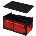 Organizer do bagażnika torba do samochodu czarny czerwony 58x37x32