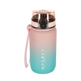Butelka na wodę bidon ze słomką uchwytem sportowy 600ml różowo-niebieski