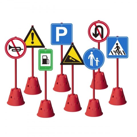 CLASSIC WORLD EDU Zestaw Dużych Znaków Drogowych 90cm - 8el