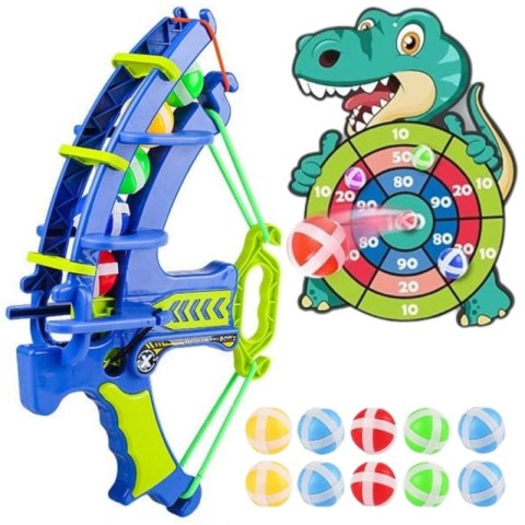 WOOPIE Gra Zręcznościowa w Rzutki na Rzepy Zestaw 2w1 Tarcza + Wyrzutnia Łuk Dino WOOPIE Gra Zręcznościowa w Rzutki na Rzepy Zestaw 2w1 Tarcza + Wyrzutnia Łuk Dino