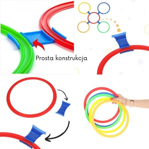 WOOPIE Gra w Klasy Zestaw do Skakania Pierścienie Obręcze 10 szt WOOPIE Gra w Klasy Zestaw do Skakania Pierścienie Obręcze 10 szt