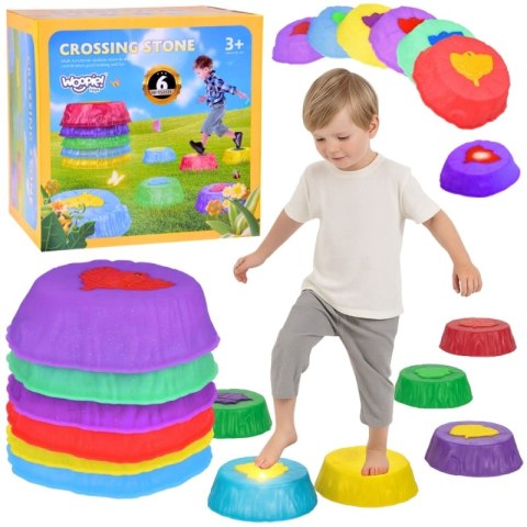 WOOPIE Kamienie Balansujące Świecące Sensoryczne Trening Równowagi 6 szt WOOPIE Kamienie Balansujące Świecące Sensoryczne Trening Równowagi 6 szt