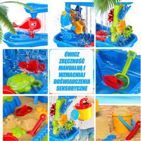 WOOPIE Ogromny Aquapark Stolik Wodny 6w1 Piaskownica Wodospad Tor Wodny 6-poziomowy Modułowy WOOPIE Ogromny Aquapark Stolik Wodny 6w1 Piaskownica Wodospad Tor Wodny 6-poziomowy Modułowy