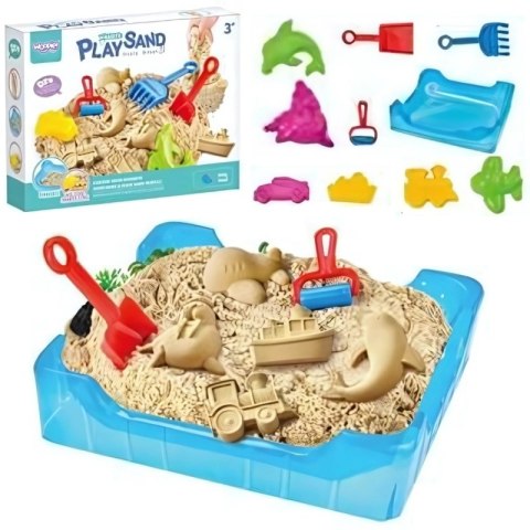 WOOPIE Piasek Kinetyczny 0,5 kg Zestaw Stolik z Foremkami WOOPIE Piasek Kinetyczny 0,5 kg Zestaw Stolik z Foremkami