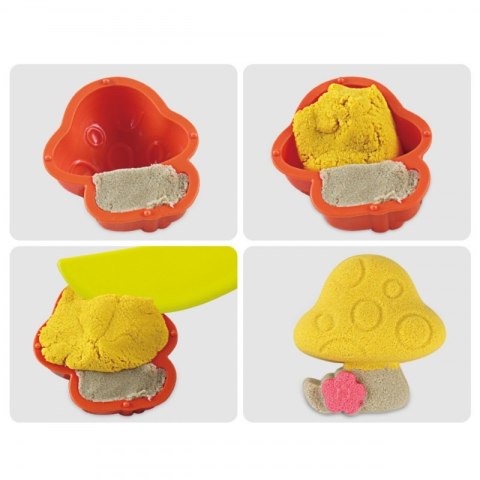 WOOPIE Piasek Kinetyczny 0,8 kg Zestaw w Koszyku z Foremkami + /