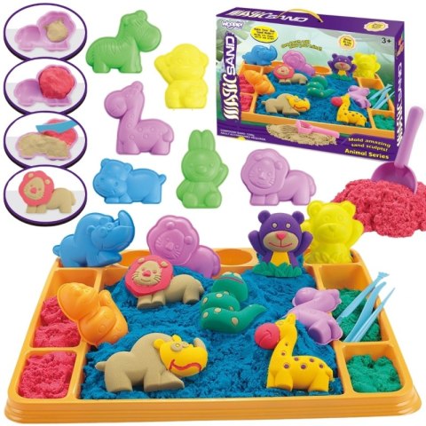 WOOPIE Piasek Kinetyczny 1,2 kg Zestaw XL ZOO Stolik z Foremkami WOOPIE Piasek Kinetyczny 1,2 kg Zestaw XL ZOO Stolik z Foremkami