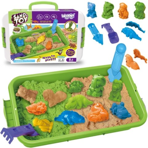 WOOPIE Piasek Kinetyczny 1,5 kg Zestaw XXL ZOO Safari Stolik z Foremkami WOOPIE Piasek Kinetyczny 1,5 kg Zestaw XXL ZOO Safari Stolik z Foremkami
