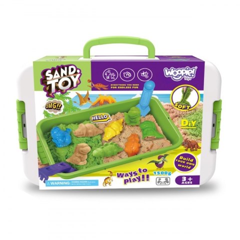 WOOPIE Piasek Kinetyczny 1,5 kg Zestaw XXL ZOO Safari Stolik z Foremkami WOOPIE Piasek Kinetyczny 1,5 kg Zestaw XXL ZOO Safari Stolik z Foremkami