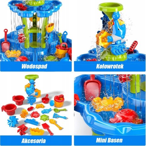WOOPIE Stolik Wodny 2w1 Piaskownica Fontanna XXL Aquapark z Delfinem WOOPIE Stolik Wodny 2w1 Piaskownica Fontanna XXL Aquapark z Delfinem
