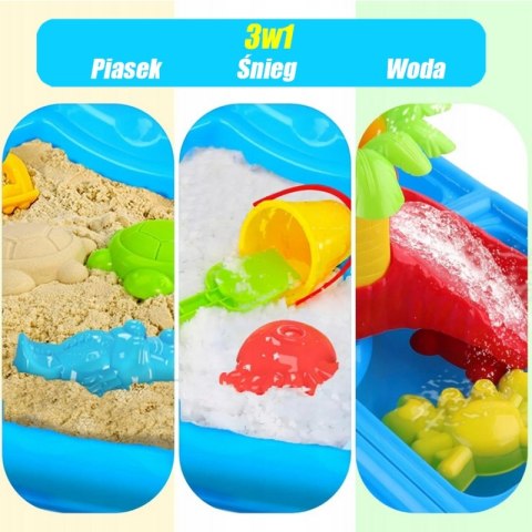 WOOPIE Stolik Wodny 2w1 Piaskownica z Krzesełkiem XL Aquapark 4-Baseny 13 akc. WOOPIE Stolik Wodny 2w1 Piaskownica z Krzesełkiem XL Aquapark 4-Baseny 13 akc.
