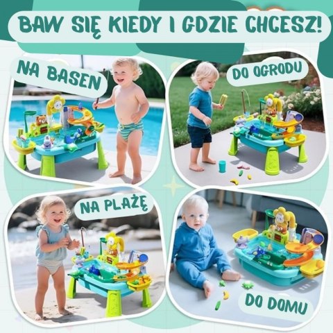 WOOPIE Stolik Wodny 4w1 Gra Łowienie Rybek Zlewozmywak Zjeżdżalnia Wodna Kwiatek WOOPIE Stolik Wodny 4w1 Gra Łowienie Rybek Zlewozmywak Zjeżdżalnia Wodna Kwiatek
