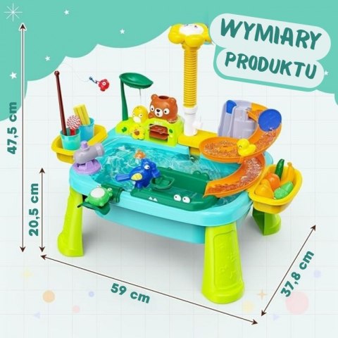 WOOPIE Stolik Wodny 4w1 Gra Łowienie Rybek Zlewozmywak Zjeżdżalnia Wodna Kwiatek WOOPIE Stolik Wodny 4w1 Gra Łowienie Rybek Zlewozmywak Zjeżdżalnia Wodna Kwiatek