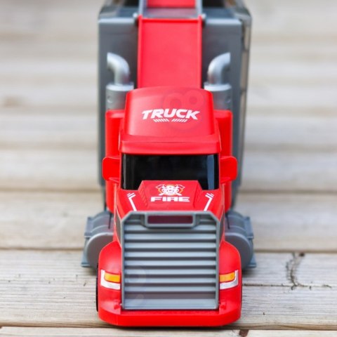 WOOPIE Zestaw Ciężarówka Laweta Garaż Tor Wyścigowy