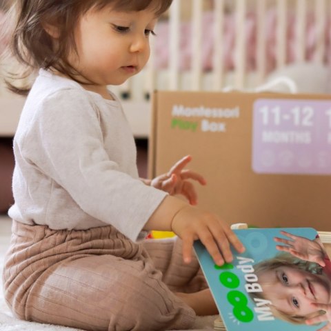 TOOKY TOY Box Pudełko XXL Montessori Edukacyjne 5w1 Sensoryczne 11-12 Mies