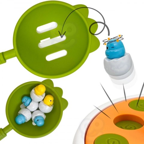 WOOPIE Gra Zręcznościowa Łowienie Dinozaurów 4w1 Katapulta