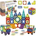 WOOPIE Klocki Magnetyczne 3D Zestaw Zamek Pojazdy 71el.