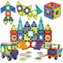 WOOPIE Klocki Magnetyczne 3D Zestaw Zamek Pojazdy 71el.