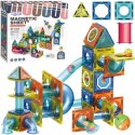 WOOPIE Klocki Magnetyczne Konstrukcyjne 3D Zestaw Edukacyjny Tor Kulkowy Kulodrom 42 el.