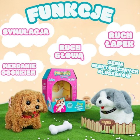 WOOPIE Piesek Interaktywny Pluszak z Kością Pudel Husky
