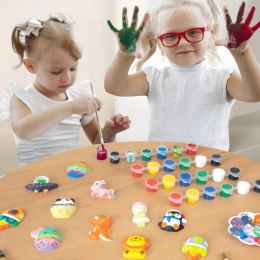 WOOPIE Zestaw Kreatywny z Farbami DIY Zrób Odlewy Gipsowe Figurki i Pomaluj - Zestaw Dinozaury