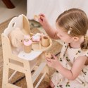 VIGA PolarB Drewniany Zestaw do Karmienia Lalki Torba - z Butelką i Śliniaczkiem