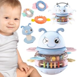 WOOPIE Baby Wańka Wstańka Zabawka Sensoryczna 2w1 Grzechotka Gryzak