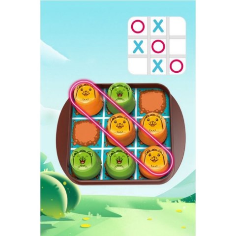 WOOPIE IQ Gra Logiczna Edukacyjno-Strategiczna 2w1 Kółko i Krzyżyk 4szt