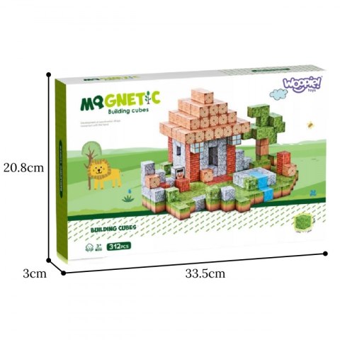 WOOPIE Klocki Magnetyczne Konstrukcyjne Świat Klocków 108 el.