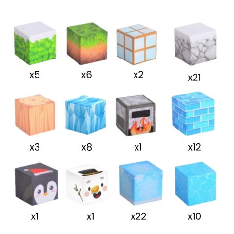 WOOPIE Klocki Magnetyczne Konstrukcyjne Zimowy Świat klocków