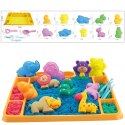WOOPIE Piasek Kinetyczny 1,2 kg Zestaw XL ZOO Stolik z Foremkami