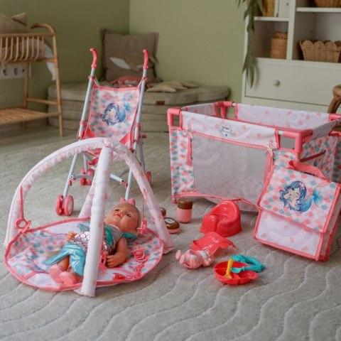 WOOPIE ROYAL Lalka Bobas 36 cm Syrenka Interaktywna Zestaw XXL Opiekunka 18w1