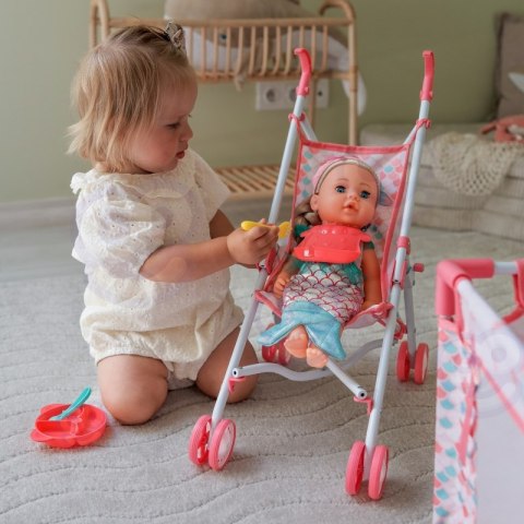 WOOPIE ROYAL Lalka Bobas 36 cm Syrenka Interaktywna Zestaw XXL Opiekunka 18w1