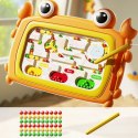 WOOPIE Tablica Magnetyczna Montessori Labirynt Krab Pomarańczowa