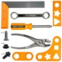WOOPIE Zestaw Narzędzi Małego Majsterkowicza Gogle Kask Młot Pneumatyczny 21el.