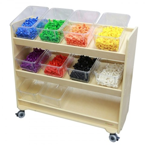 MASTERKIDZ Regał na Kółka - 3 Półki Na Akcesoria Do Tablicy STEM 800H x 800L