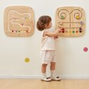 VIGA Drewniana Tablica Manipulacyjna Sensoryczna Labirynt Dotknij i Dopasuj