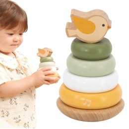 VIGA PolarB Drewniana Piramidka Edukacyjna - Ptaszek