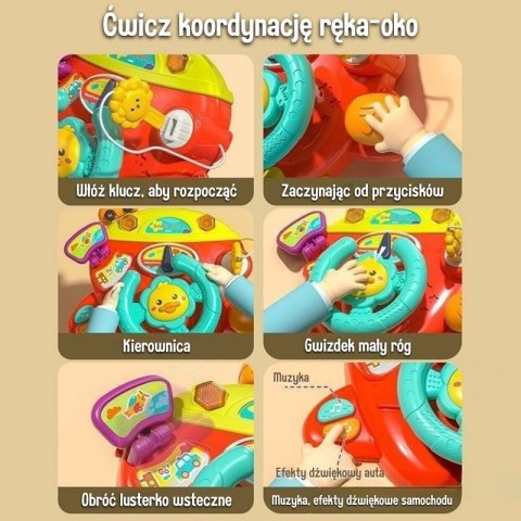 WOOPIE BABY Interaktywna Kierownica Samolot Pojazd na Łózeczko Wózek Efekty 18m+