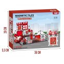 WOOPIE Klocki Magnetyczne 3D Zestaw Straż Pożarna 48el.