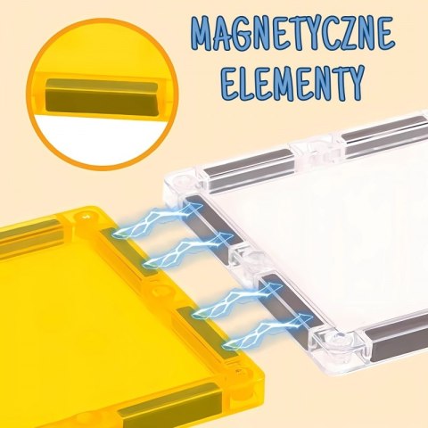 WOOPIE Magneyczne Klocki Konstrukcyjne 7,5 cm Plac Budowy STEAM 47 el.