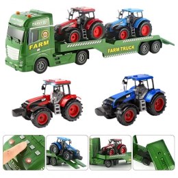 WOOPIE Samochód Laweta z Traktorami Farma Światła Dźwięki