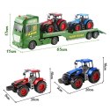 WOOPIE Samochód Laweta z Traktorami Farma Światła Dźwięki